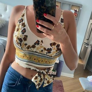 Free people sayin tie crop top